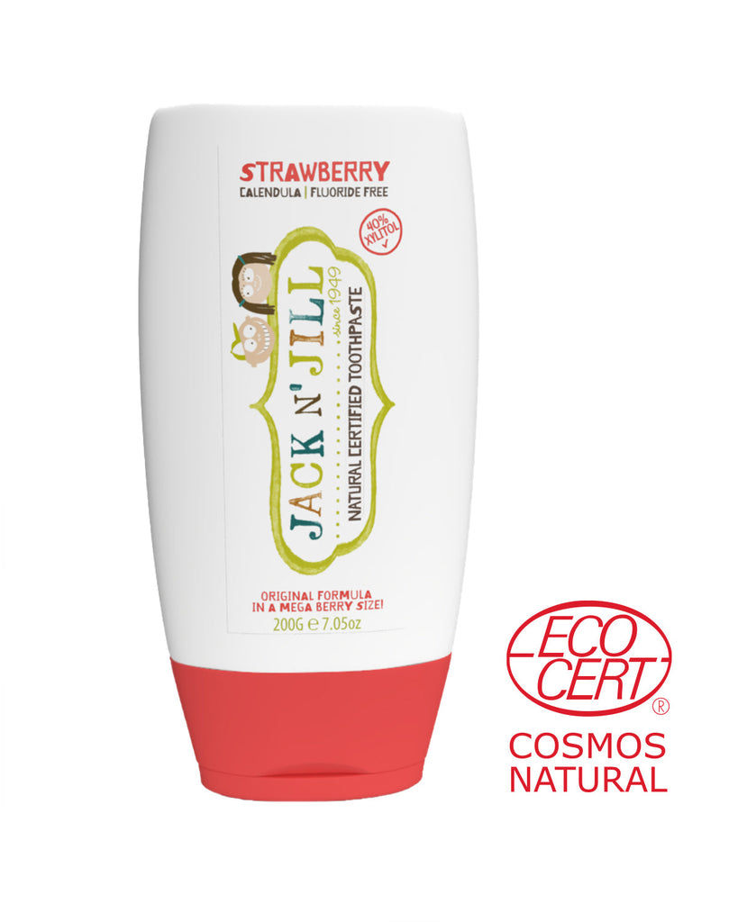 MEGA SIZE Natural Toothpaste Strawberry 200g - WellbeingIsland - US